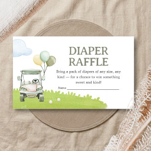Little Putter Golf Baby Shower Windel-Raffle Begleitkarte