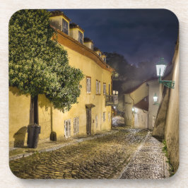 Little Quarter Street Night Hard Plastic Coaster Getränkeuntersetzer