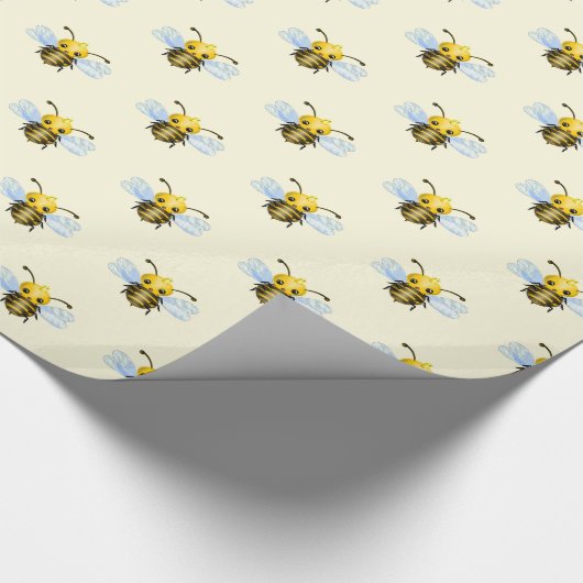 Little Queen Bee Wrapping Paper Geschenkpapier (Ecke)