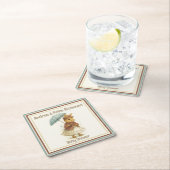 Little Rabbit Baby Shower for Girl Rechteckiger Pappuntersetzer (Vor Ort)