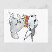 LITTLE RABBIT FEIERTAGSPOSTKARTE (Vorderseite)