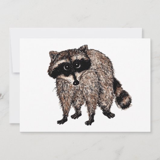 Little Raccoon Einladung (Vorderseite)
