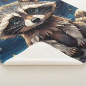 Little Raccoon Night Sky verklebte Gläser Sherpadecke (3/4)