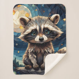 Little Raccoon Night Sky verklebte Gläser Sherpadecke