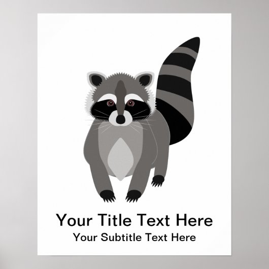 Little Raccoon Rascal Personalisiert Poster (Vorne)