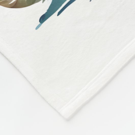 Little Racoon Personalisiert Fleecedecke (Ecke)