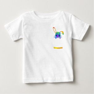 Little Rainbow Pocket Bunny Baby T-shirt