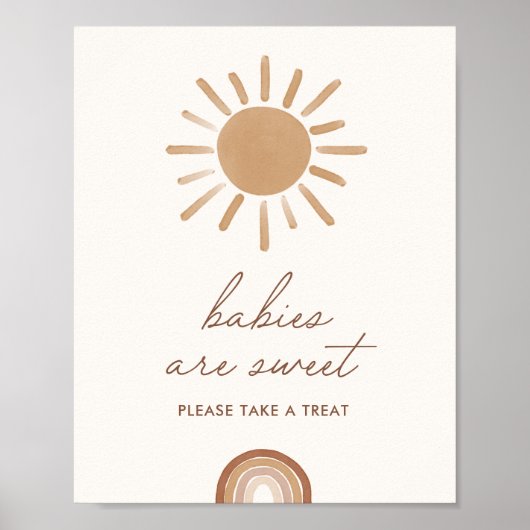 Little Ray of Sunshine Babies sind süße Zeichen Poster (Vorne)