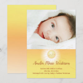 Little Ray of Sunshine Baby Birth Ankündigung