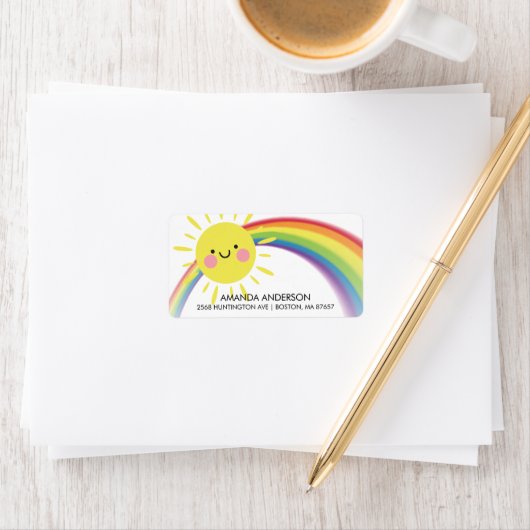 Little Ray of Sunshine Baby Duwer Address Label Adressaufkleber (Insitu)