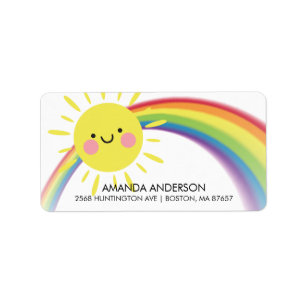 Little Ray of Sunshine Baby Duwer Address Label Adressaufkleber