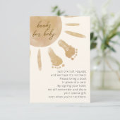 Little Ray of Sunshine Baby Shower Books for Baby Begleitkarte (Stehend Vorderseite)