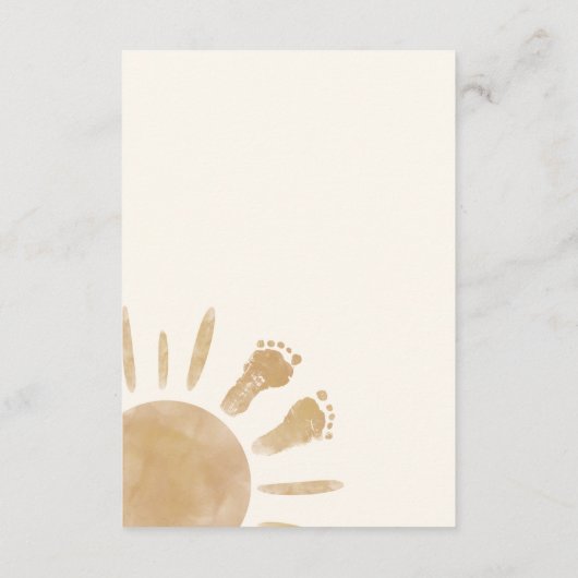 Little Ray of Sunshine Baby Shower Books for Baby Begleitkarte (Rückseite)