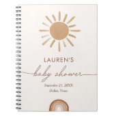 Little Ray of Sunshine Baby Shower Guest Book Notizblock (Vorderseite)