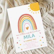 Little Ray of Sunshine Birthday Invitation