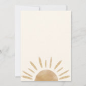 Little Ray of Sunshine Boho Baby Shower Einladung (Rückseite)