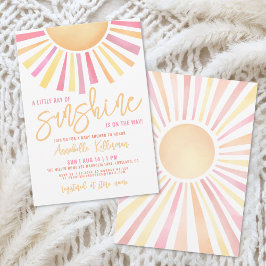 Little Ray Of Sunshine Boho Baby Shower Einladung
