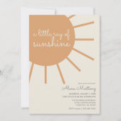 Little Ray of Sunshine Boho Baby Shower Einladung (Vorderseite)