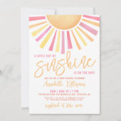 Little Ray Of Sunshine Boho Baby Shower Einladung (Vorderseite)