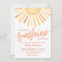 Little Ray Of Sunshine Boho Baby Shower