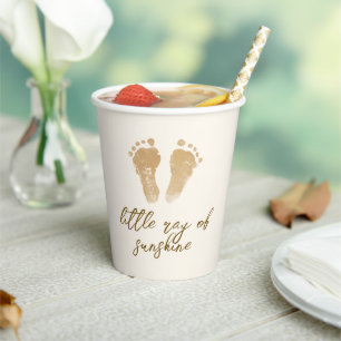 Little Ray of Sunshine Boho Baby Shower Pappbecher