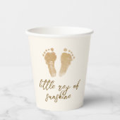 Little Ray of Sunshine Boho Baby Shower Pappbecher (Vorderseite)