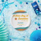 Little Ray of Sunshine Boho Baby Shower Pappteller (Party)