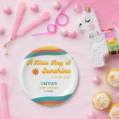 Little Ray of Sunshine Boho Baby Shower Pappteller (Party)
