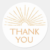 Little Ray of Sunshine Boho Baby Shower Runder Aufkleber (Vorderseite)