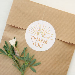 Little Ray of Sunshine Boho Baby Shower Runder Aufkleber