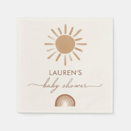 Little Ray of Sunshine Boho Baby Shower Serviette