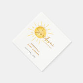 Little Ray of Sunshine Boho Baby Shower Serviette (Ecke)