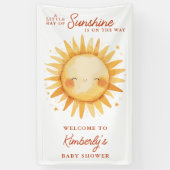 Little Ray Of Sunshine Boho Baby Shower Welcome Banner (Vertikal)