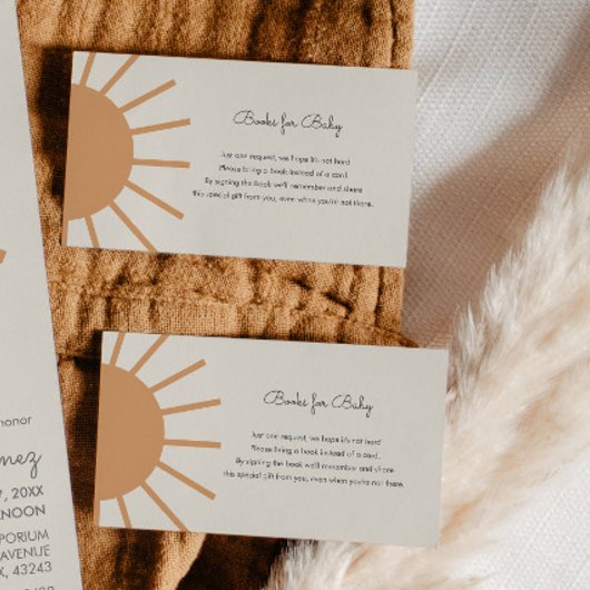 Little Ray of Sunshine Boho Bücher für Baby Enclos Begleitkarte