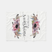 Little Ray of Sunshine Boho Chic Floral Baby Girl Fleecedecke (Vorderseite (Horizontal))