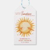 Little Ray of Sunshine Boho Cute Sun Baby Shower Geschenkanhänger (Vorderseite)