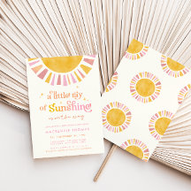 Little Ray of Sunshine Boho Retro Girl Baby Shower