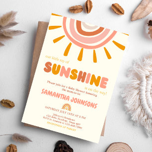 Little Ray of Sunshine Boho Sun Baby Shower Einladung