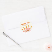 Little Ray of Sunshine Boho Sun Baby Shower Runder Aufkleber (Umschlag)