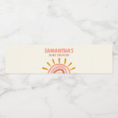 Little Ray of Sunshine Boho Sun Baby Shower Wasserflaschenetikett (Einzelnes Label)
