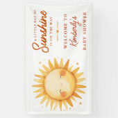 Little Ray Of Sunshine Boho Welcome Baby Shower Banner (Vertikal)