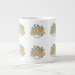 Little Ray of Sunshine T-Shirt, Groovy Retro 70er Jumbo-Tasse