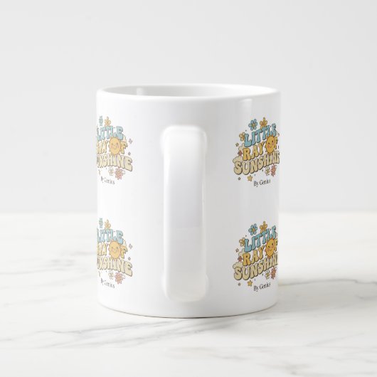 Little Ray of Sunshine T-Shirt, Groovy Retro 70s C Jumbo-Tasse (Rückseite)