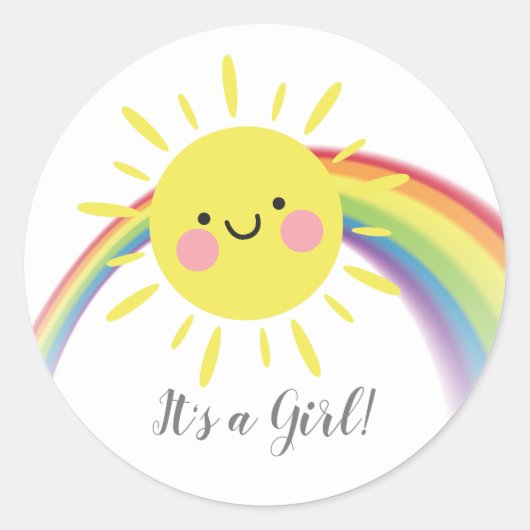 Little Ray Sunshine It's a Girl Fevor Sticker (Vorderseite)
