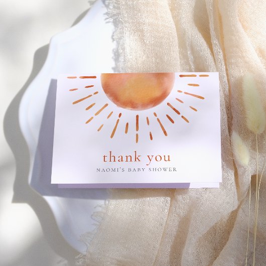 Little Ray von Sunshine Boho Baby Shower Vielen Da Dankeskarte