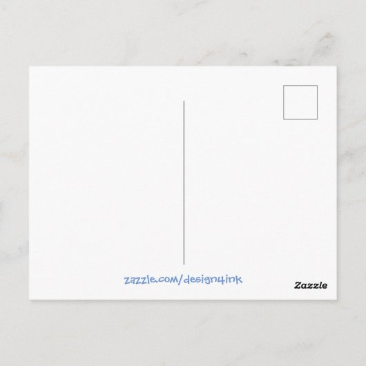 Little Reading Teddy Bear Watercolor Postkarte (Rückseite)