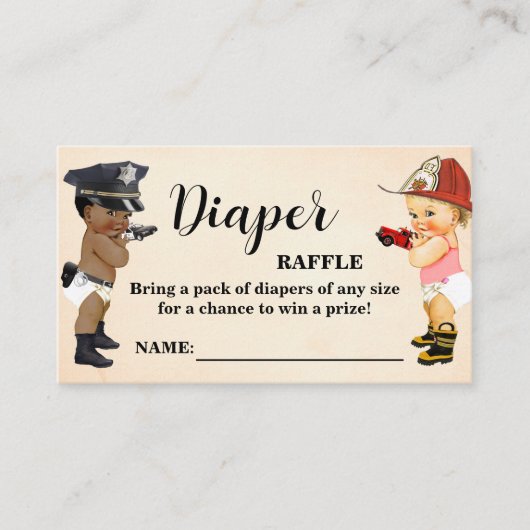 Little Recruit Diaper Raffle Ticket Baby Shower (Vorderseite)
