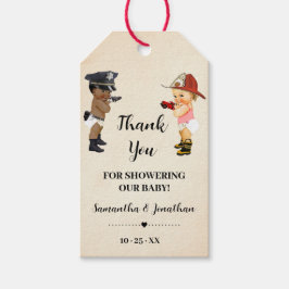Little Recruiter Coming Baby Shower Favor Gift Tag Geschenkanhänger
