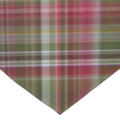 Little Red Berries Red and Green Kariert Kurzer Tischläufer (Ecke)