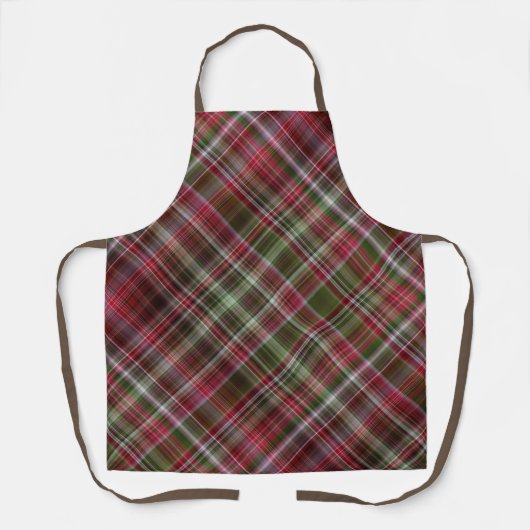 Little Red Berries Red and Green Kariert Schürze (Vorderseite)